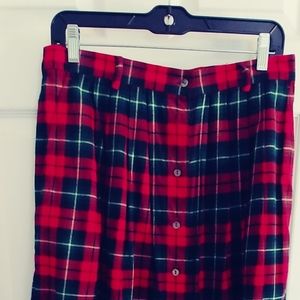 Vtg Susan Bristol 90's Grunge Plaid Boot Skirt 14